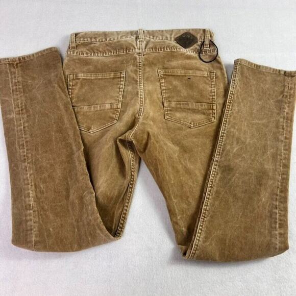 Quicksilver Jeans Pants Mens 28 Brown Straight Tapered Fit Corduroy - Picture 4 of 16